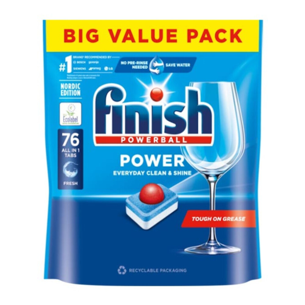 Product afbeelding van Finish Power All in One Regular - 76 vaatwastabletten