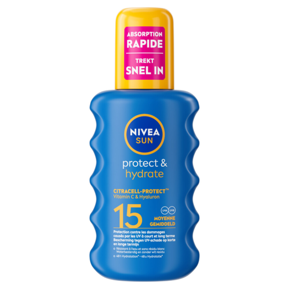 Product afbeelding van NIVEA SUN Protect & Hydrate Zonnebrand Spray - SPF 15 - 200 ml