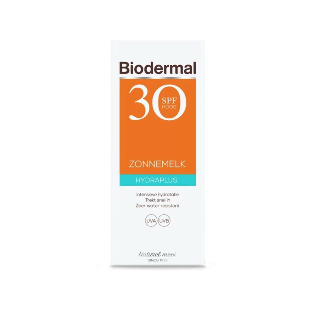Product afbeelding van Biodermal Hydraplus zonnemelk SPF 30 - 200 ml