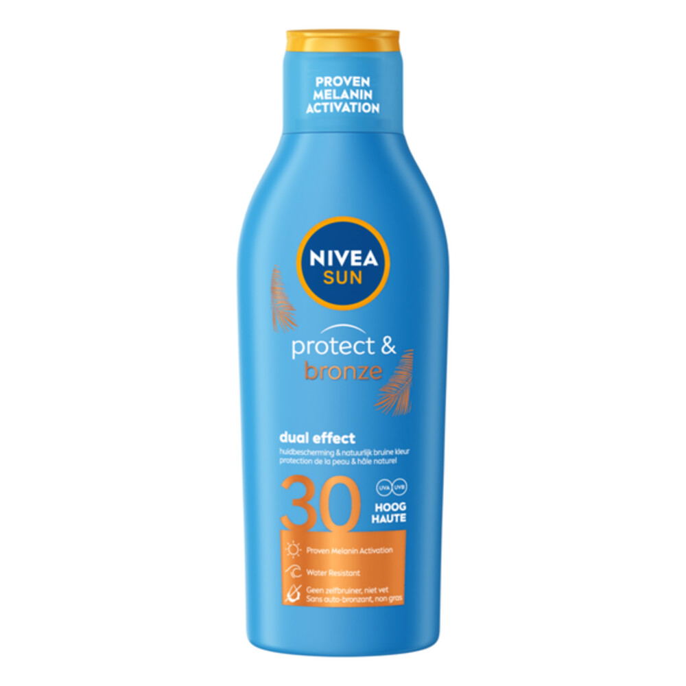 Product afbeelding van NIVEA Sun Protect & Bronze Zonnecrème - SPF30 - Met pro-melanine extract - 200 ml