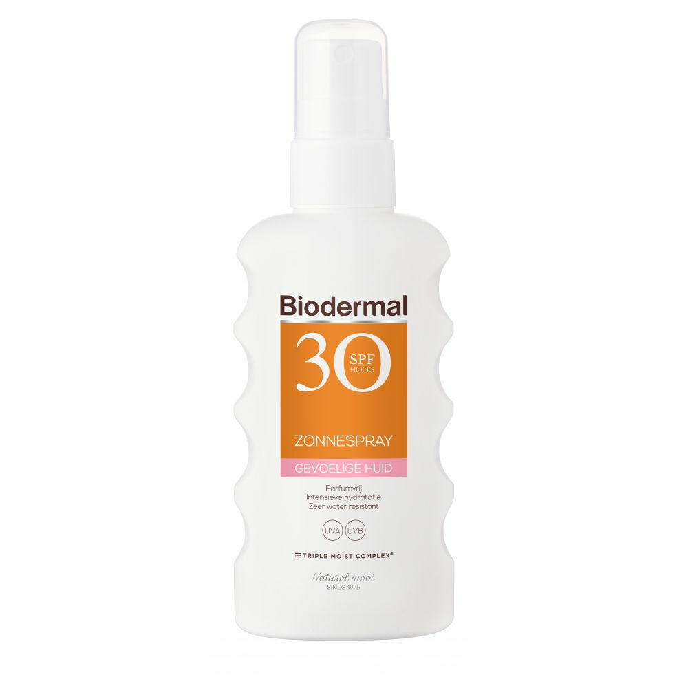 Product afbeelding van Biodermal zonnespray gevoelige huid SPF 30 - 175 ml